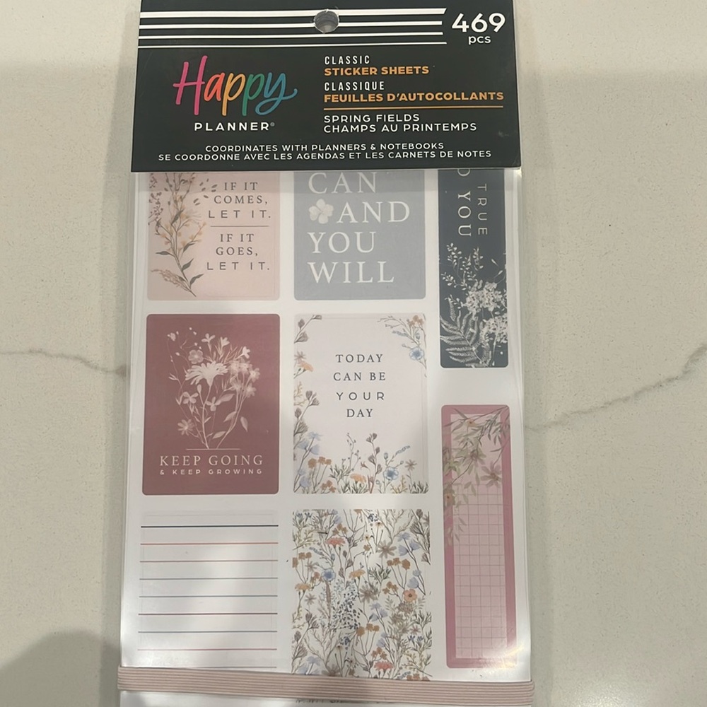 Happy Planner Brand New Spring Fields Sticker Book - 469 pieces